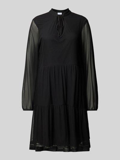 Vila Knielanges Kleid mit Schlüsselloch-Ausschnitt Modell 'VOLETTE' Black 2