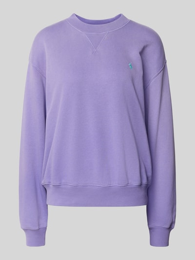 Polo Ralph Lauren Oversized Sweatshirt mit Label-Stitching Lila 2