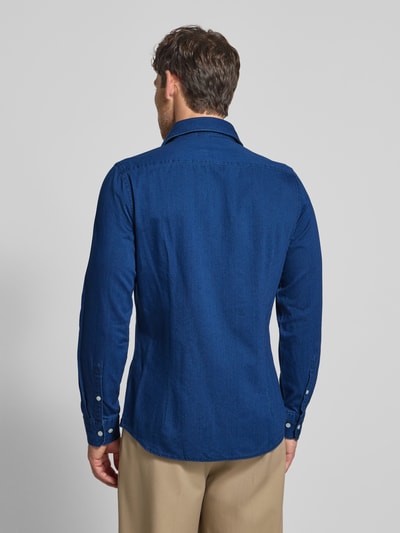 SEIDENSTICKER Slim fit zakelijk overhemd met kentkraag, model 'Spread' Marineblauw - 5