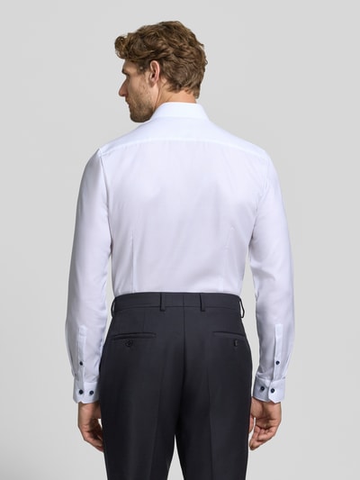 OLYMP No. Six Super slim fit zakelijk overhemd van katoenmix Wit - 5
