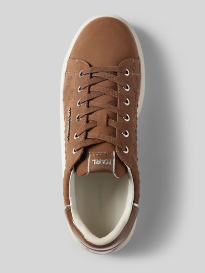 Karl Lagerfeld Sneakers met labelapplicatie, model 'KAPRI' Camel - 3