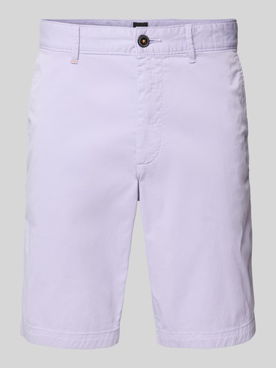 BOSS Orange Slim Fit Chino-Shorts mit Gürtelschlaufen Lila 2