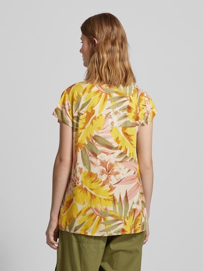 Soyaconcept T-shirt z kwiatowym wzorem model ‘Elyse’ Ciemnożółty 5