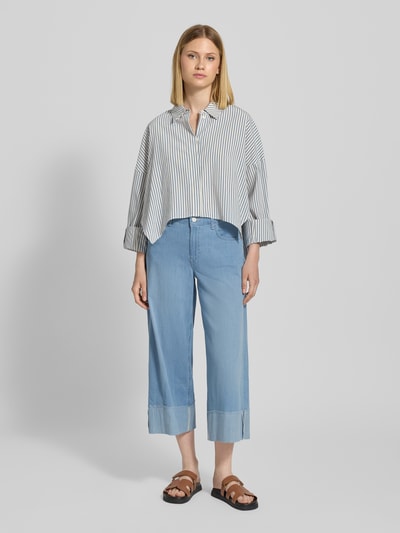 MAC Jeansy skrócone z szeroką nogawką model ‘NEVADA’ Jasnoniebieski 1