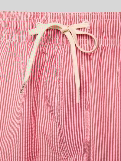 SELECTED HOMME Relaxed Fit Badeshorts mit Strukturmuster Modell 'COOPER' Hellrot 2