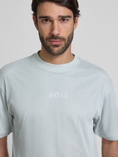 BOSS Orange T-Shirt mit Lochstickerei Lind 3