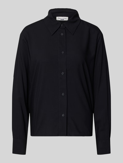 Marc O'Polo Denim Regular fit overhemdblouse van pure viscose Zwart - 2