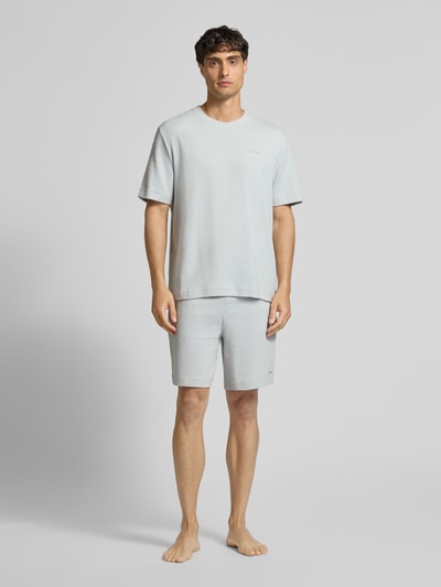 HUGO T-Shirt mit Label-Stitching Modell 'Austin' Hellgrau 1