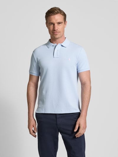 Polo Ralph Lauren Poloshirt mit Label-Stitching Hellblau 4