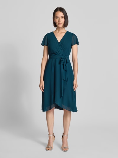 Christian Berg Cocktail Cocktailkleid in Wickel-Optik Lagune 4