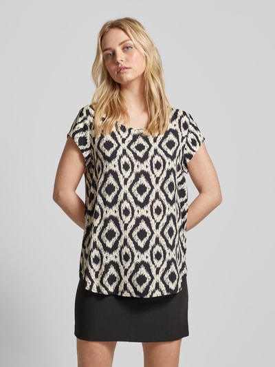 Only Blouseshirt van viscose, model 'NOVA' Zwart - 4