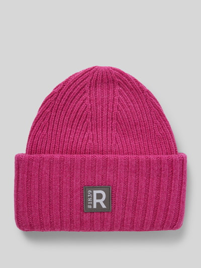 Roeckl Czapka beanie z naszywką z logo Mocnoróżowy 1