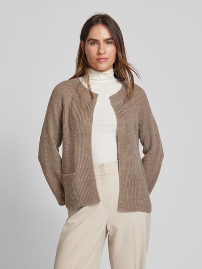 Fransa Cardigan met steekzakken, model 'eretta' Taupe - 4