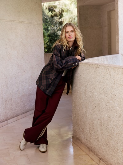 JAKE*S STUDIO WOMAN Sweathose mit elastischem Bund und Tunnelzug Bordeaux 6