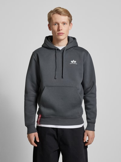 Alpha Industries Hoodie mit Label-Print Anthrazit 4