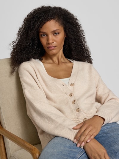 s.Oliver RED LABEL Oversized Strickjacke aus Baumwoll-Mix  Beige 3