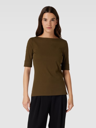 Lauren Ralph Lauren T-Shirt mit 1/2-Arm Modell 'JUDY' Oliv 4