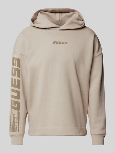 Guess Activewear Hoodie mit Label-Detail Modell 'DALIM' Beige 2