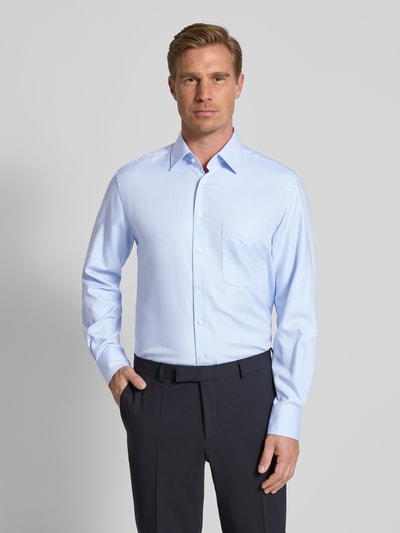 ETERNA Comfort Fit Businesshemd mit Knopfleiste Bleu 4