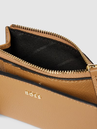 BOSS Portemonnaie mit Label-Detail Modell 'Alyce' Camel 3