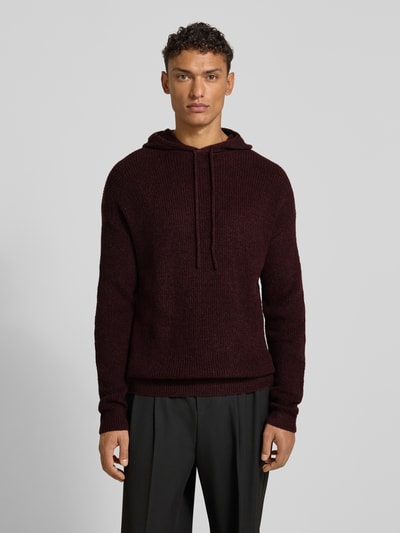 Antony Morato Strickpullover mit Kapuze Bordeaux 4