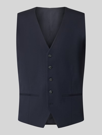 Produktfoto, Anzugweste mit Paspeltaschen Modell 'LIAM' von SELECTED HOMME aus unifarbenem Material-Mix mit schmalem Schnitt und Knopfreihe.