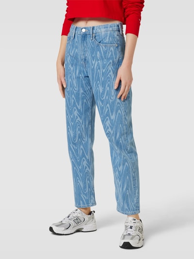 Tommy Jeans Straight fit jeans met labelstitching, model 'HARPER' Lichtblauw - 4