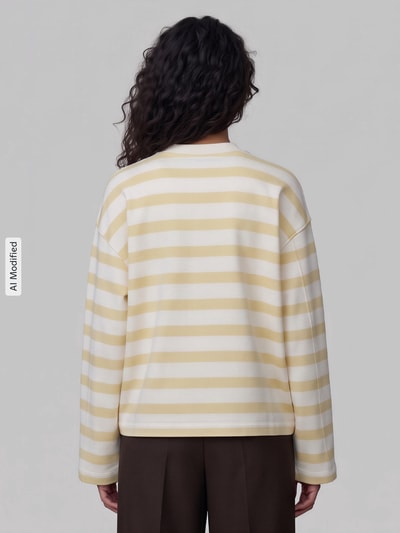 ARMEDANGELS Oversized Sweatshirt aus reiner Baumwolle Modell 'FRANKAA' Hellgelb 5