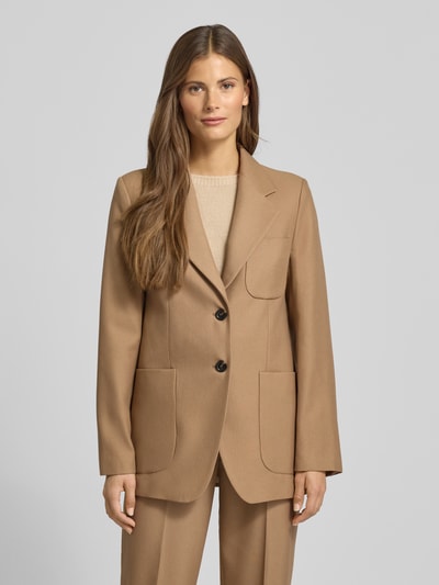 Mango Slim Fit Blazer mit Reverskragen Modell 'NATALIE' Camel 4