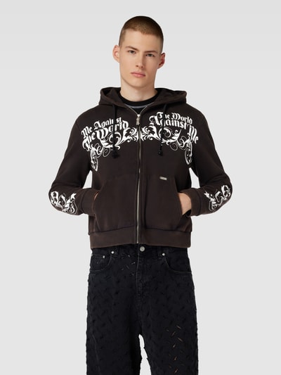 Review X MATW Sweatjacke mit Statement-Print - MATW X REVIEW Black 4