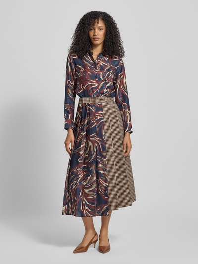 Weekend Max Mara Bluzka koszulowa o kroju regular fit z czystego jedwabiu model ‘RIVE’ Granatowy 1