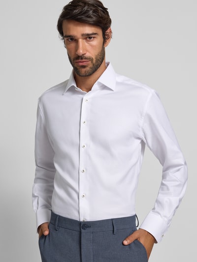 ETERNA Modern Fit Business-Hemd mit Knopfleiste Weiss 3