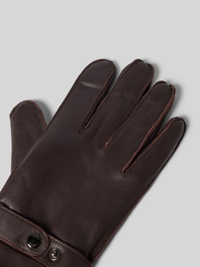 JOOP! Collection Rękawiczki o kroju regular fit z naturalnej owczej skóry Ciemnobrązowy 3