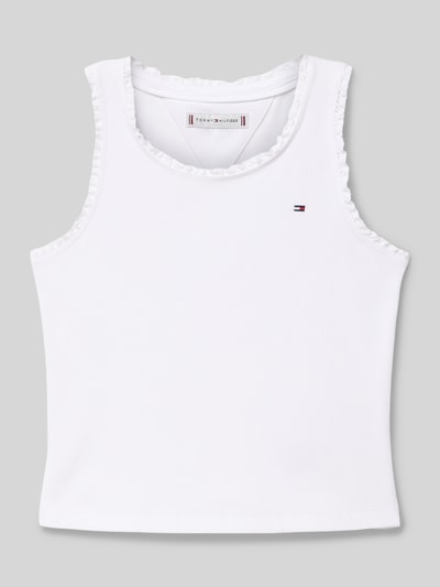 Tommy Hilfiger Teens Tanktop mit Label-Stitching Weiss 1