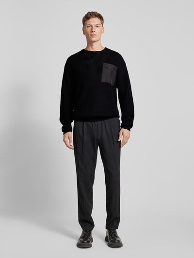 Antony Morato Strickpullover mit Brusttasche Black 1