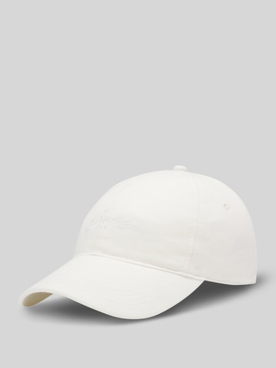 BOSS Orange Basecap aus reiner Baumwolle mit Label-Stitching Modell 'LILYAN' Offwhite 3