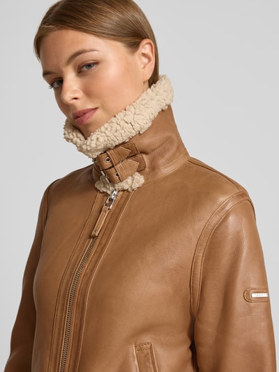 Cabrini Jack van lamsnappa met platte kraag Beige - 3