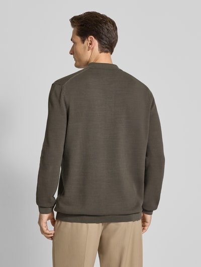 Marc O'Polo Regular Fit Strick-Shirt aus reiner Baumwolle Khaki 5