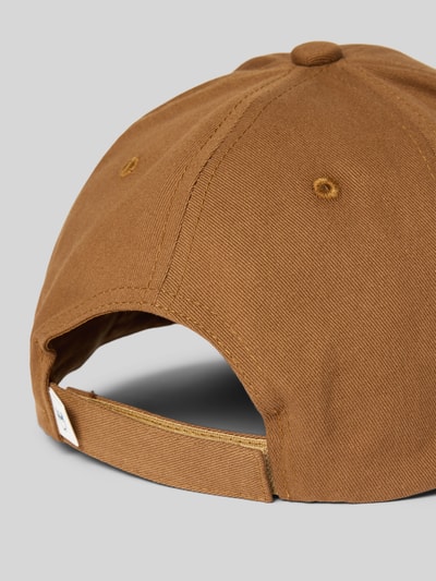 Knowledge Cotton Apparel Basecap mit Label-Detail Cognac 3