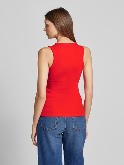 Tom Tailor Denim Slim fit tanktop van katoenmix met geribde look Rood - 5