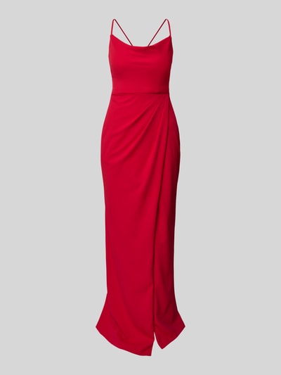 Jake*s Cocktail Abendkleid mit Wasserfall-Ausschnitt Rot 2