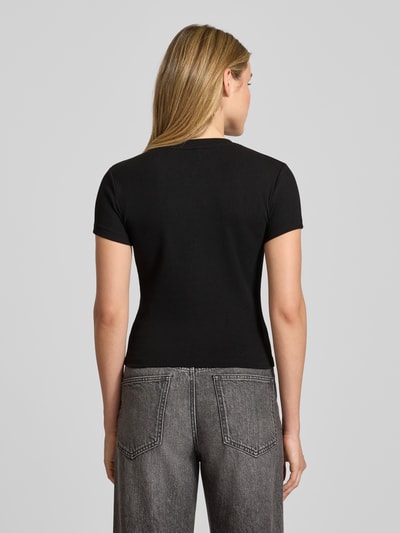 HUGO Slim fit T-shirt van katoenmix, model 'DANNECY' Zwart - 5