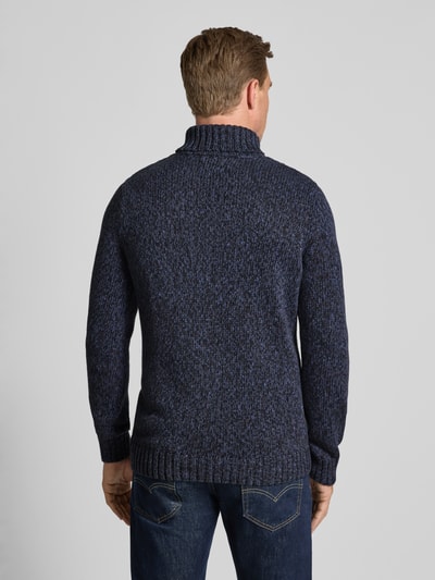 RAGMAN Strickpullover mit gerippten Abschlüssen Marine 5