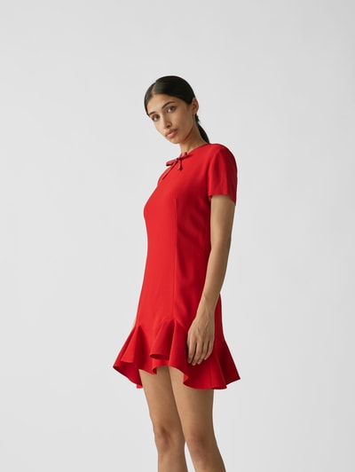 Dsquared2 Minikleid mit Volantsaum Rot 4