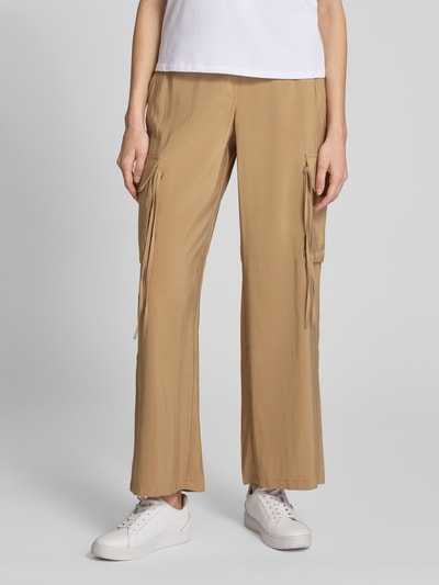 Zero Hose mit Plisseefalten und elastischem Bund Beige 4