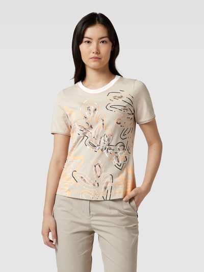 Sportalm T-shirt met all-over print Middengrijs - 4