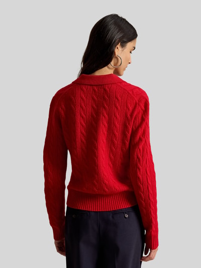 Polo Ralph Lauren Regular Fit Poloshirt aus Woll-Mix mit Kaschmir-Anteil Hellrot 5