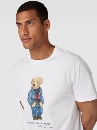 Polo Ralph Lauren T-Shirt mit Label-Print Weiss 3
