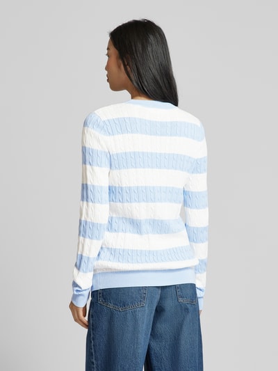 Christian Berg Woman Strickpullover mit Zopfmuster Bleu 5