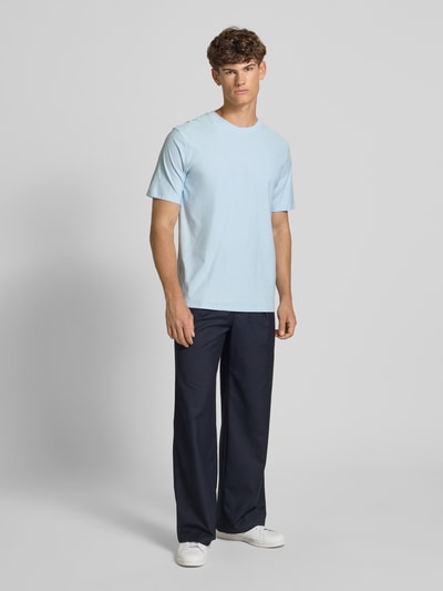 Jack & Jones T-Shirt mit geripptem Rundhalsausschnitt Hellblau 1